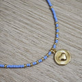 Medalla - Collar - Azul cielo