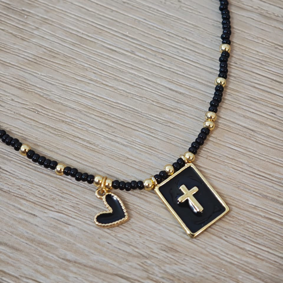 Amor a Dios - Collar - Negro