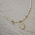 Mano de hamsa - Collar - Marfil