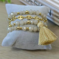 Borla - Set de pulseras - Beige
