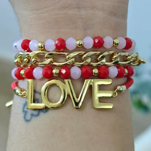 Love combinado - Set de pulseras - Mix moderno