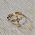 Cruz con zirconia - Anillo