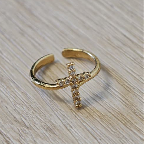 Cruz con zirconia - Anillo